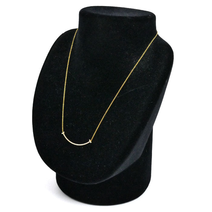 TIFFANY&Co. ティファニー K18YG イエローゴールド Tスマイル ダイヤ スモール ネックレス 63058777 ダイヤモンド 2.2g 40cm レディース【中古】