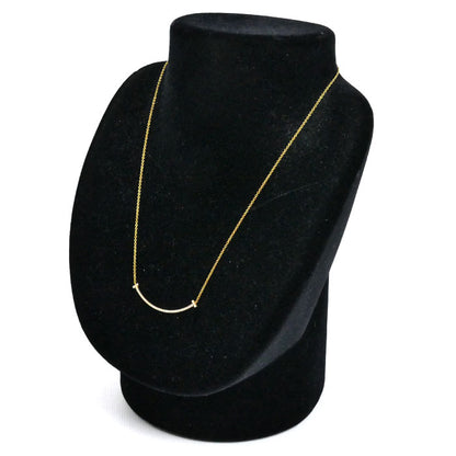 TIFFANY&Co. ティファニー K18YG イエローゴールド Tスマイル ダイヤ スモール ネックレス 63058777 ダイヤモンド 2.2g 40cm レディース【中古】