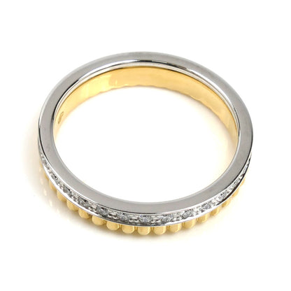 Boucheron ブシュロン K18WG ホワイトゴールド K18YG イエローゴールド キャトル ラディアント ハーフ フルパヴェ リング・指輪 JAL00134 ダイヤモンド 10号 50 3.4g レディース【中古】【美品】
