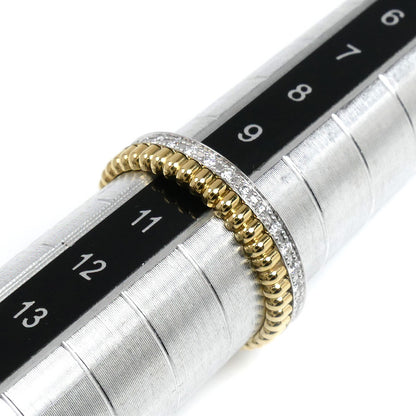 Boucheron ブシュロン K18WG ホワイトゴールド K18YG イエローゴールド キャトル ラディアント ハーフ フルパヴェ リング・指輪 JAL00134 ダイヤモンド 10号 50 3.4g レディース【中古】【美品】