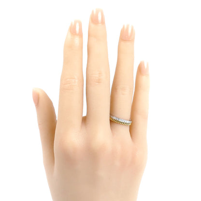 Boucheron ブシュロン K18WG ホワイトゴールド K18YG イエローゴールド キャトル ラディアント ハーフ フルパヴェ リング・指輪 JAL00134 ダイヤモンド 10号 50 3.4g レディース【中古】【美品】