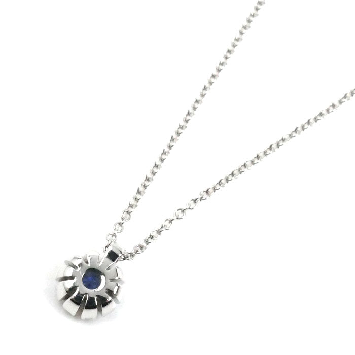 Damiani ダミアーニ K18WG ホワイトゴールド マルゲリータ ネックレス 20087085 ダイヤモンド サファイア 2.9g 42/50cm レディース【中古】【美品】