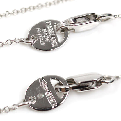 Damiani ダミアーニ K18WG ホワイトゴールド マルゲリータ ネックレス 20087085 ダイヤモンド サファイア 2.9g 42/50cm レディース【中古】【美品】