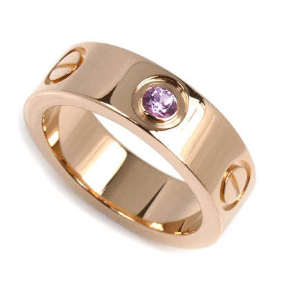 CARTIER カルティエ K18PG ピンクゴールド ラブ 1P ピンクサファイア リング・指輪 B4064448 ピンクサファイア 8号 48 8.7g レディース【中古】【美品】