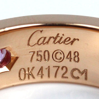 CARTIER カルティエ K18PG ピンクゴールド ラブ 1P ピンクサファイア リング・指輪 B4064448 ピンクサファイア 8号 48 8.7g レディース【中古】【美品】