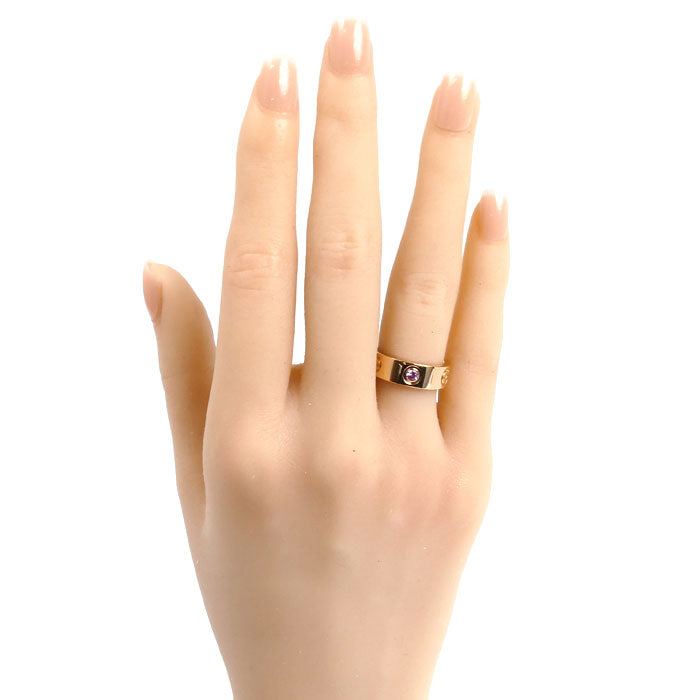 良品　カルティエ　ラニエール　リング　K18PG/1Pピンクサファイア　#49 Cartier】カルティエ『K18PG ラニエール リング ピンクサファイア
