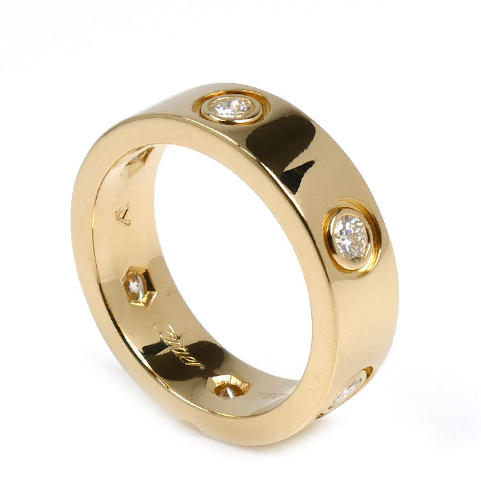 CARTIER カルティエ K18YG イエローゴールド ラブ フルダイヤ リング・指輪 ダイヤモンド 9.5号 49 7.7g レディース【中古】【美品】