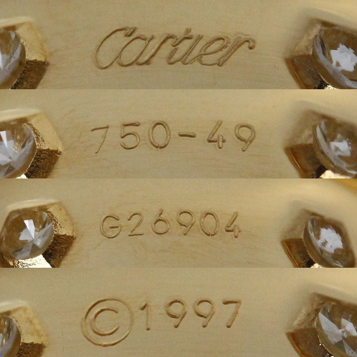 CARTIER カルティエ K18YG イエローゴールド ラブ フルダイヤ リング・指輪 ダイヤモンド 9.5号 49 7.7g レディース【中古】【美品】