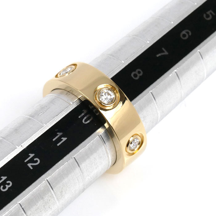 CARTIER カルティエ K18YG イエローゴールド ラブ フルダイヤ リング・指輪 ダイヤモンド 9.5号 49 7.7g レディース【中古】【美品】