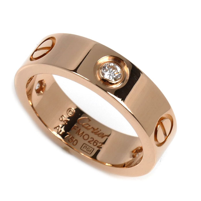 CARTIER カルティエ K18PG ピンクゴールド ラブ 3Pダイヤ リング・指輪 B4087554 ダイヤモンド 14号 54 8.8g レディース【中古】【美品】
