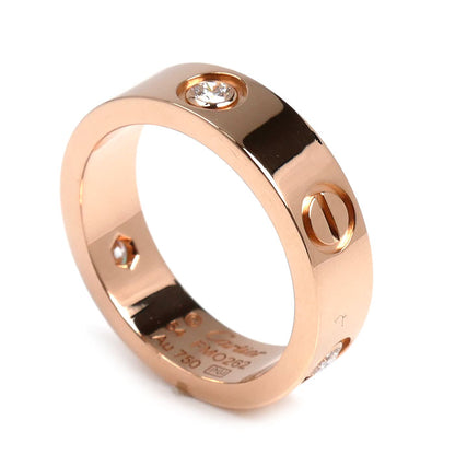 CARTIER カルティエ K18PG ピンクゴールド ラブ 3Pダイヤ リング・指輪 B4087554 ダイヤモンド 14号 54 8.8g レディース【中古】【美品】
