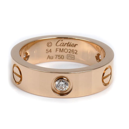CARTIER カルティエ K18PG ピンクゴールド ラブ 3Pダイヤ リング・指輪 B4087554 ダイヤモンド 14号 54 8.8g レディース【中古】【美品】