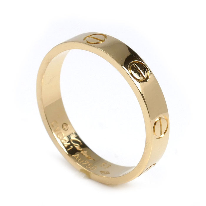 CARTIER カルティエ K18YG イエローゴールド ミニラブ リング・指輪 B4085053 13号 53 3.2g レディース【中古】【美品】