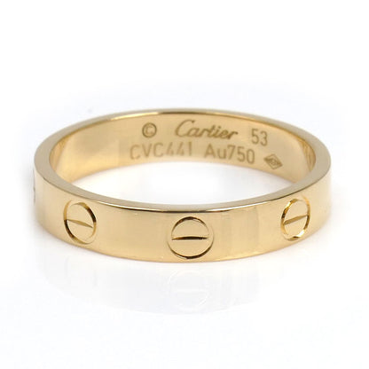 CARTIER カルティエ K18YG イエローゴールド ミニラブ リング・指輪 B4085053 13号 53 3.2g レディース【中古】【美品】