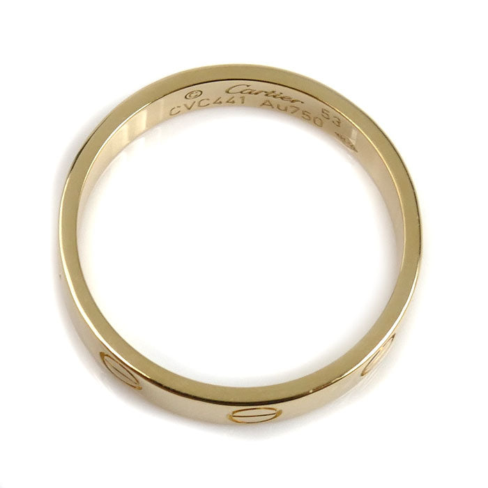 CARTIER カルティエ K18YG イエローゴールド ミニラブ リング・指輪 B4085053 13号 53 3.2g レディース【中古】【美品】
