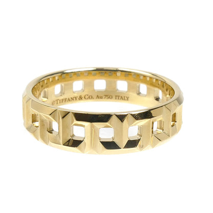 TIFFANY&Co. ティファニー K18YG イエローゴールド Tトゥルー ワイド リング・指輪 62508906 19号 5.7g メンズ【中古】【美品】