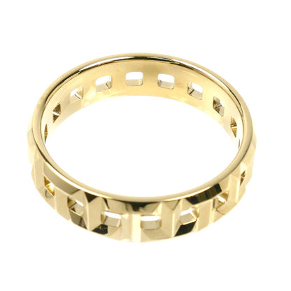 TIFFANY&Co. ティファニー K18YG イエローゴールド Tトゥルー ワイド リング・指輪 62508906 19号 5.7g メンズ【中古】【美品】