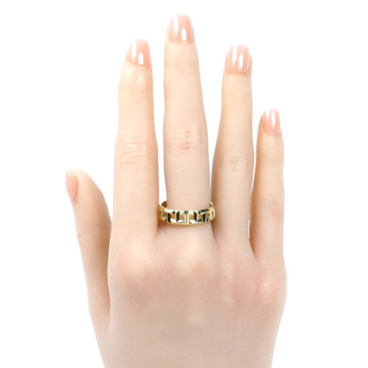 TIFFANY&Co. ティファニー K18YG イエローゴールド Tトゥルー ワイド リング・指輪 62508906 19号 5.7g メンズ【中古】【美品】