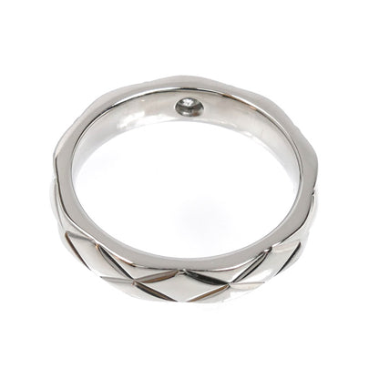 CHANEL シャネル Pt950プラチナ マトラッセ 1Pダイヤ リング・指輪 ダイヤモンド 6号 46 5.1g レディース【中古】【美品】