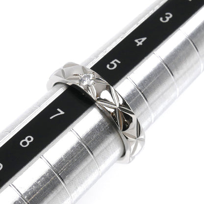 CHANEL シャネル Pt950プラチナ マトラッセ 1Pダイヤ リング・指輪 ダイヤモンド 6号 46 5.1g レディース【中古】【美品】