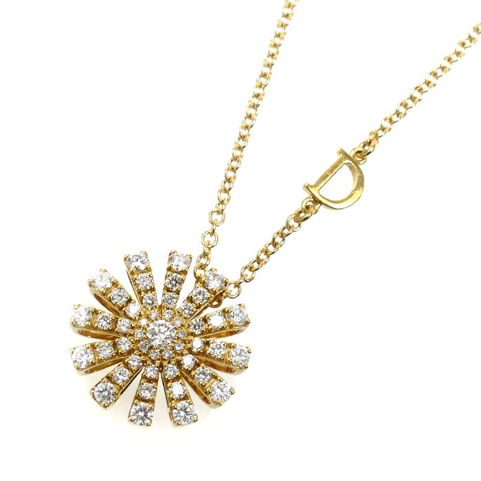Damiani ダミアーニ K18YG イエローゴールド マルゲリータ ダイヤ ネックレス ダイヤモンド 6.7g 42/50cm レディース【中古】