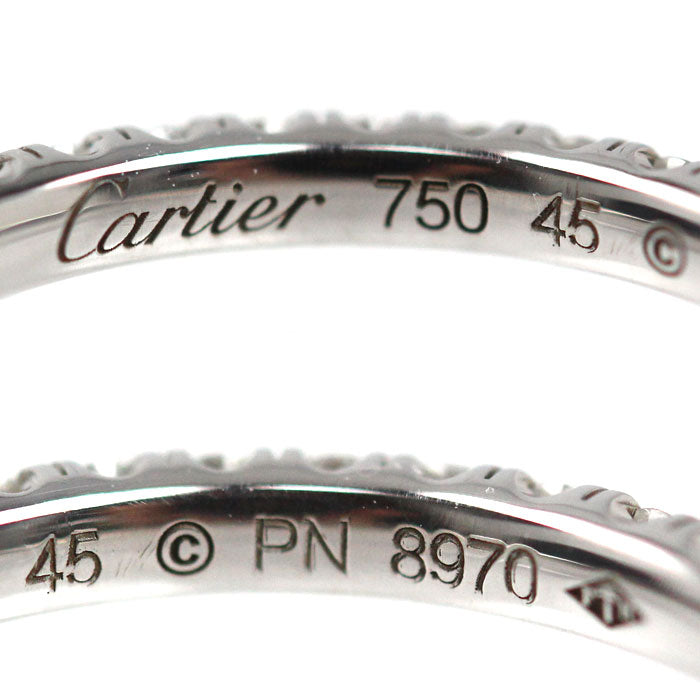 CARTIER カルティエ K18WG ホワイトゴールド エタンセル リング・指輪 ダイヤモンド 5号 45 1.6g レディース【中古】【美品】