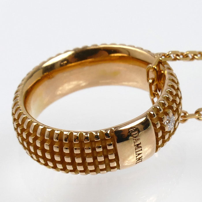 Damiani ダミアーニメトロポリタン ドリーム 1PD K18PG ピンクゴールド ネックレス ダイヤモンド 7.0g 42/50cm レディース【中古】