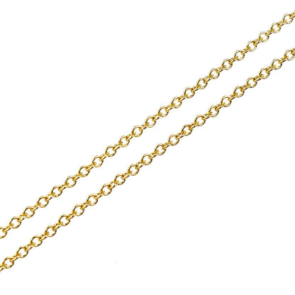 TIFFANY&Co. ティファニー K18YG イエローゴールド バイザヤード ネックレス 60994080 ダイヤモンド 2.1g 40.5cm レディース【中古】【美品】