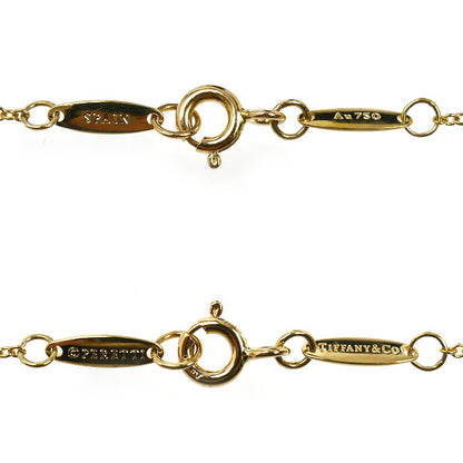 TIFFANY&Co. ティファニー K18YG イエローゴールド バイザヤード ネックレス 60994080 ダイヤモンド 2.1g 40.5cm レディース【中古】【美品】