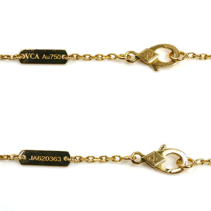 Van Cleef & Arpels ヴァンクリーフ＆アーペル K18YG イエローゴールド ペルレ クローバー ネックレス VCARO3YG00 ダイヤモンド 7.2g 42cm レディース【中古】【美品】