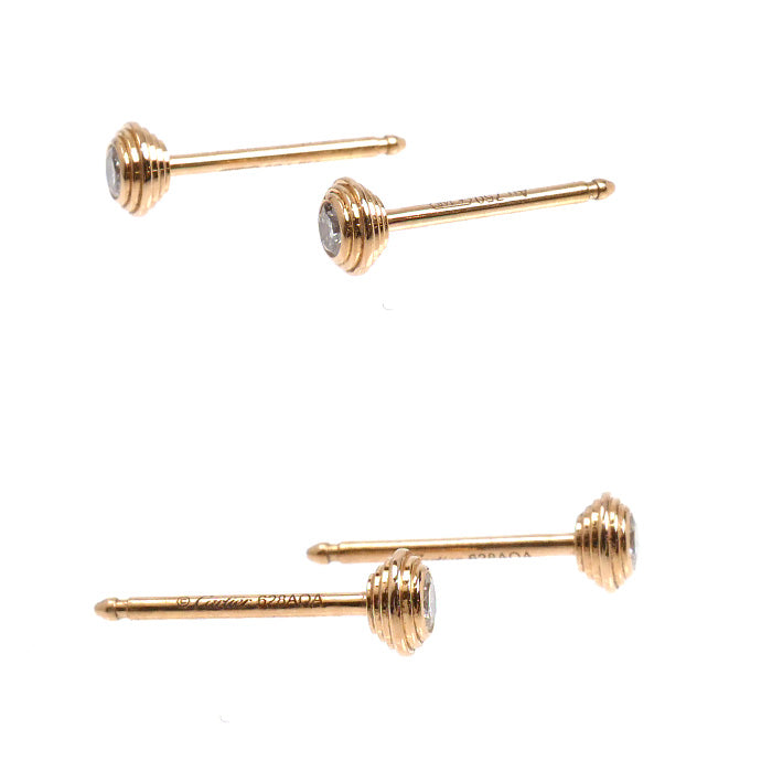 CARTIER カルティエ K18PG ピンクゴールド ダムール XS ピアス B8301214 ダイヤモンド 1.1g レディース【中古】【美品】