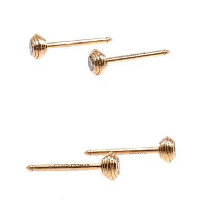 CARTIER カルティエ K18PG ピンクゴールド ダムール XS ピアス B8301214 ダイヤモンド 1.1g レディース【中古】【美品】