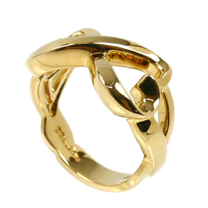 TIFFANY&Co. ティファニー K18YG イエローゴールド ダブルラビングハート リング・指輪 13号 8.7g レディース【中古】【美品】