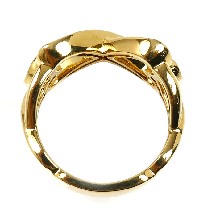 TIFFANY&Co. ティファニー K18YG イエローゴールド ダブルラビングハート リング・指輪 13号 8.7g レディース【中古】【美品】