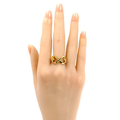TIFFANY&Co. ティファニー K18YG イエローゴールド ダブルラビングハート リング・指輪 13号 8.7g レディース【中古】【美品】