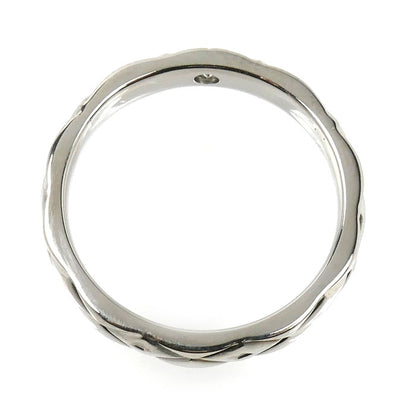 CHANEL シャネル Pt950プラチナ マトラッセ 1Pダイヤ リング・指輪 J2822 ダイヤモンド 8.5号 48 4.8g レディース【中古】【美品】