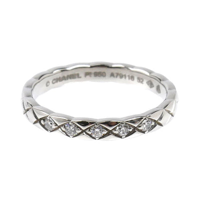 CHANEL シャネル Pt950プラチナ ココクラッシュ リング・指輪 J11355 ダイヤモンド 11.5号 52 4.0g レディース【中古】【美品】