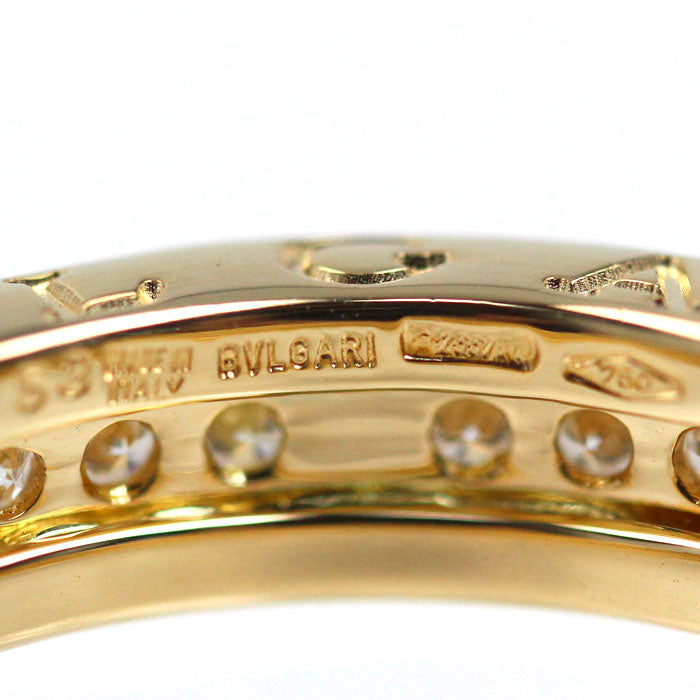 BVLGARI ブルガリ K18YG イエローゴールド B-zero1 ビーゼロワン フルダイヤモンド リング・指輪 ダイヤモンド 13号 53 7.1g レディース【中古】【美品】
