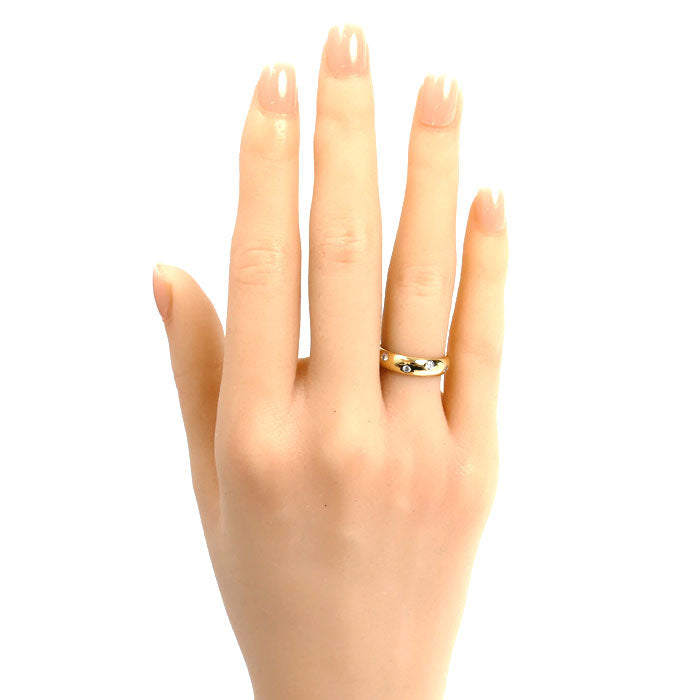 TIFFANY&Co. ティファニー K18YG イエローゴールド Pt950プラチナ ドッツ リング・指輪 ダイヤモンド 8号 4.5g レディース【中古】【美品】