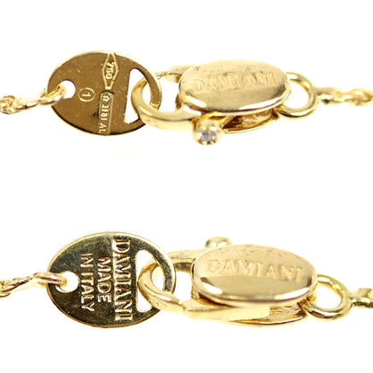 Damiani ダミアーニ K18YG イエローゴールド ベルエポック クロス ネックレス ダイヤモンド 9.0g 42/50cm サイドダイヤ レディース【中古】