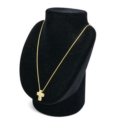 Damiani ダミアーニ K18YG イエローゴールド ベルエポック クロス ネックレス ダイヤモンド 9.0g 42/50cm サイドダイヤ レディース【中古】