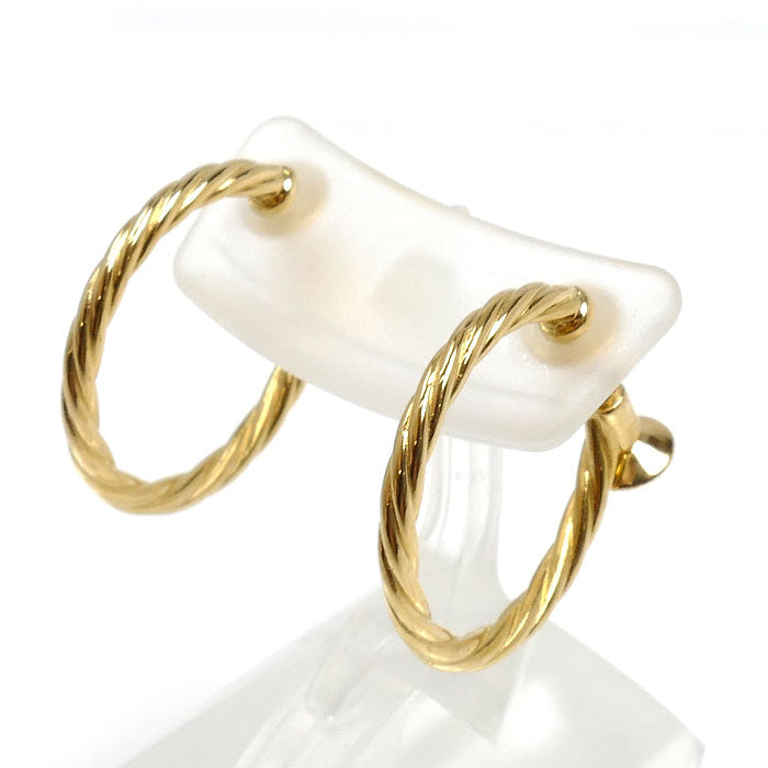 MIKIMOTO ミキモト K18YG イエローゴールド イヤリング 4.6g ネジ式 レディース【中古】【美品】