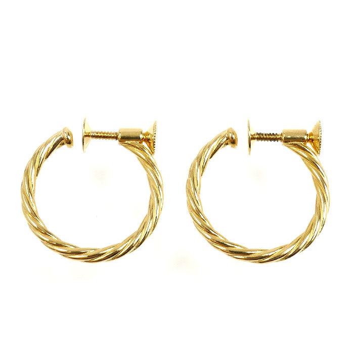 MIKIMOTO ミキモト K18YG イエローゴールド イヤリング 4.6g ネジ式 レディース【中古】【美品】