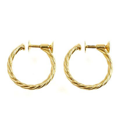 MIKIMOTO ミキモト K18YG イエローゴールド イヤリング 4.6g ネジ式 レディース【中古】【美品】