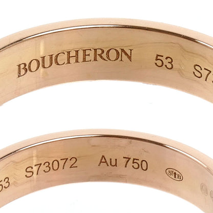 Boucheron ブシュロン K18PG ピンクゴールド キャトル ラディアント ハーフ リング・指輪 JAL00249 13号 53 4.2g レディース【中古】
