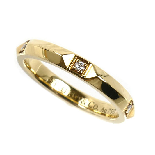 TIFFANY&Co. ティファニー K18YG イエローゴールド トゥルー バンド リング・指輪 ダイヤモンド 7.5号 3.2g レディース【中古】【美品】