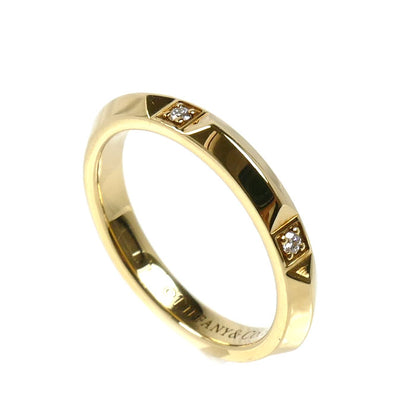 TIFFANY&Co. ティファニー K18YG イエローゴールド トゥルー バンド リング・指輪 ダイヤモンド 7.5号 3.2g レディース【中古】【美品】