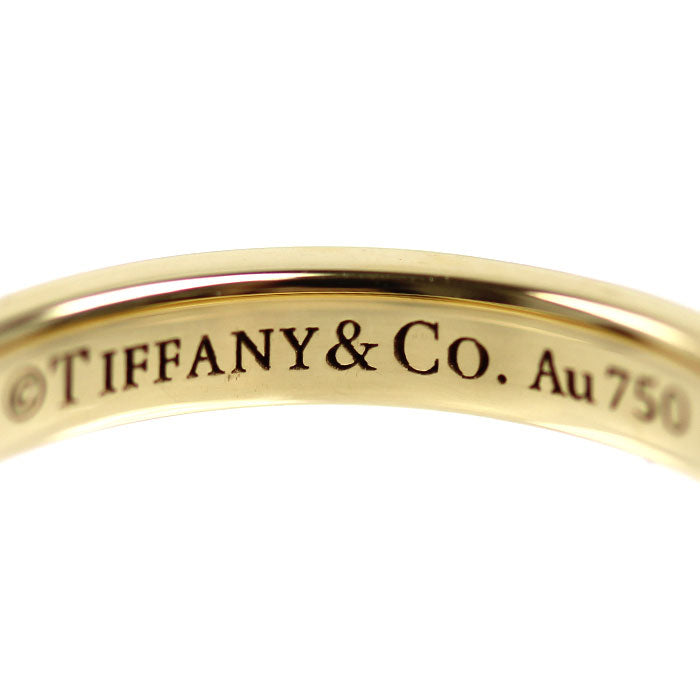 TIFFANY&Co. ティファニー K18YG イエローゴールド トゥルー バンド リング・指輪 ダイヤモンド 7.5号 3.2g レディース【中古】【美品】