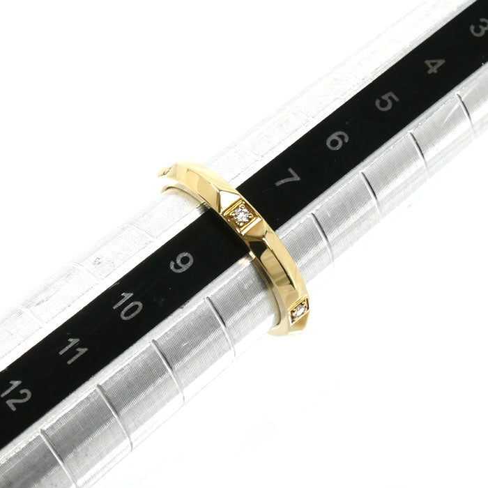 TIFFANY&Co. ティファニー K18YG イエローゴールド トゥルー バンド リング・指輪 ダイヤモンド 7.5号 3.2g レディース【中古】【美品】