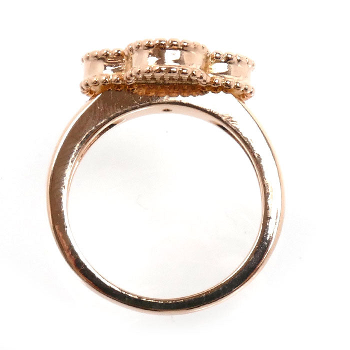 Van Cleef & Arpels ヴァンクリーフ＆アーペル K18PG ピンクゴールド ヴィンテージ アルハンブラ リング・指輪 ダイヤモンド 10号 50 7.6g レディース【中古】